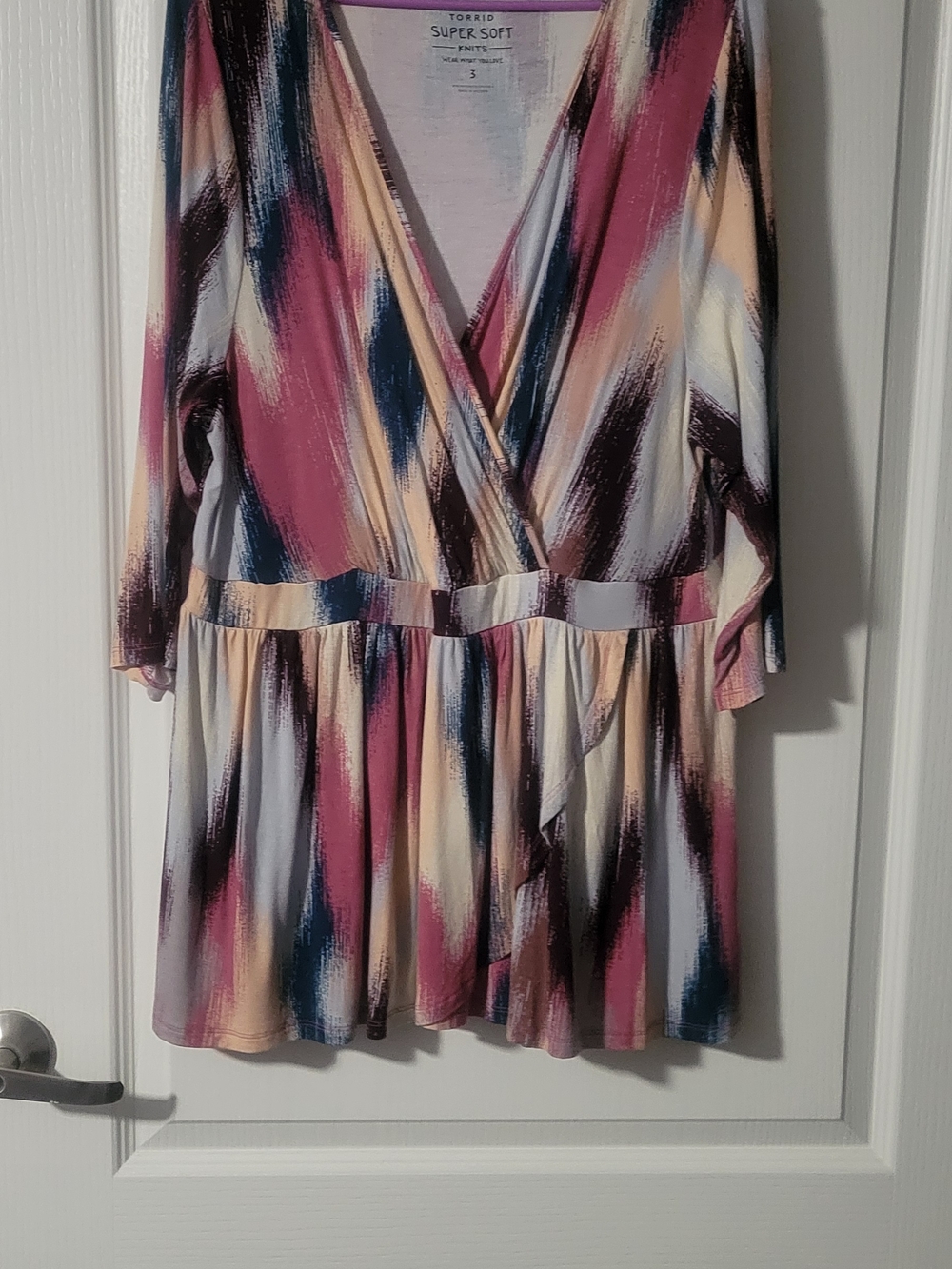 torrid Multi-Color Brushstroke Top